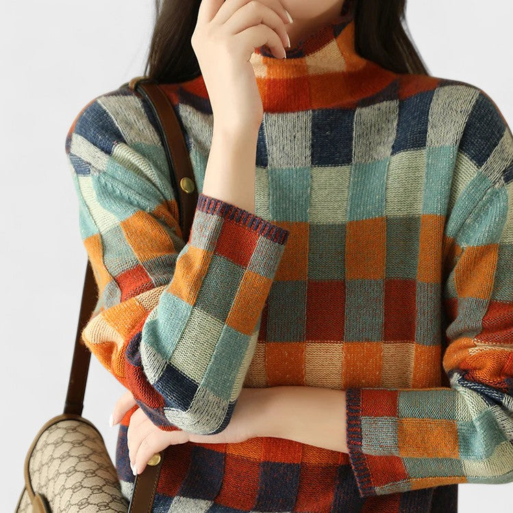 Blanka - Magas nyakú kötött pulóver